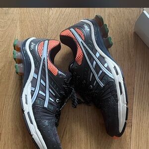 ASICS Men's Black and Orange Athletic Shoes